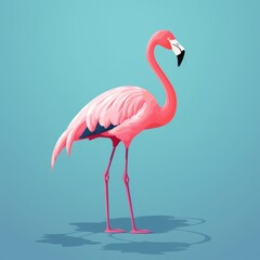 Flamingo illustration, AI generated Image