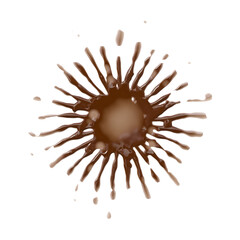 A drop of liquid spread over the surface. Abstract spatter