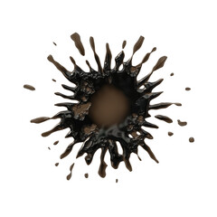 A drop of liquid spread over the surface. Abstract spatter