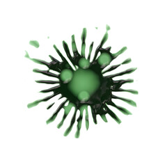 A drop of liquid spread over the surface. Abstract spatter