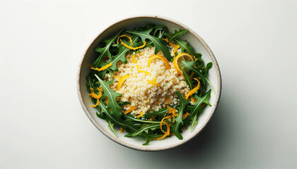 Citrus-Infused Delight: Couscous with Rucola and Lemon Zest