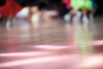 Stage for dance competitions. Blurred background. Web banner. Design element