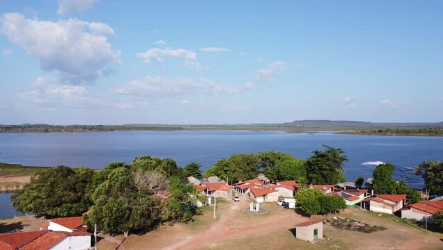 Vista a&eacute;rea da Barragem do Bezerro em Jos&eacute; de Freitas Piau&iacute;