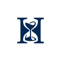 the logo consists of the letter H and hourglass monogram.