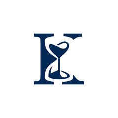 the logo consists of the letter K and hourglass monogram.