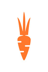 Trident Carrot. Barbados national symbol vector illustration. Isolated on white.