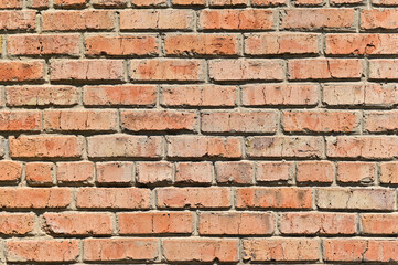 red brick wall texture for pattern background. copy space
