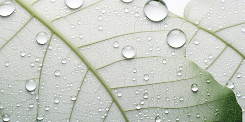 Fototapeta premium close up of waterdrops on leaf