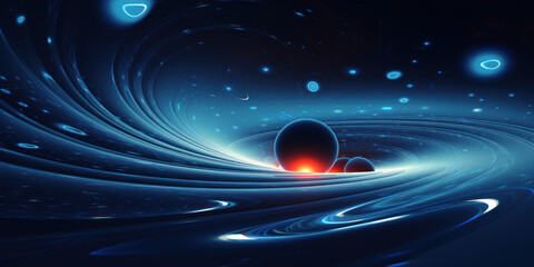 illustration of planet astrophysics - obrazy, fototapety, plakaty