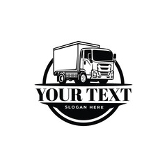 logo truck logistic delivery vector