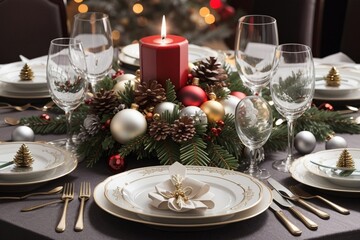 christmas table setting