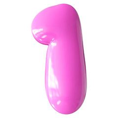 Bubble Number 1 Pink