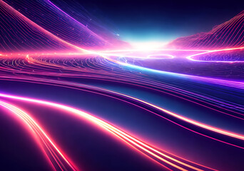 抽象的でカラフルな光線