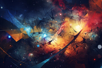Fototapeta na wymiar Abstract Cosmic Futuristic Background Graphic Illustration