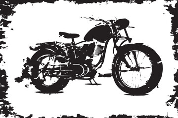 black and white grungy texture of heavy bike or motor bike 