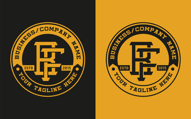 Premium BF logo design vector template. FB logo design vector template OR BF Interlocking logo, FB Interlocking logo