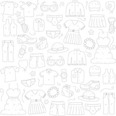 Women's Clothing. Set of women's clothing.