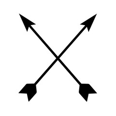 two crossed arrows on a white background