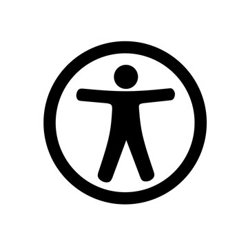 universal access icon with simple design