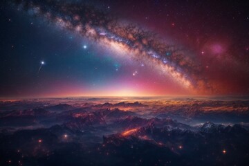 space background with galaxy and stars for wallpaper