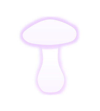 Clip art of purple shiny mushroom