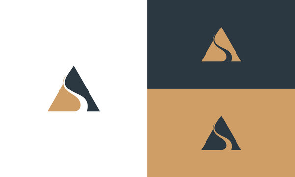 collection of initials as or sa logo design vector illustration