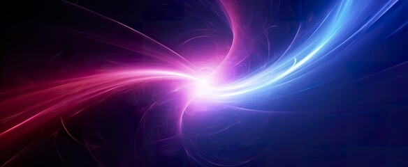 Obraz premium Neon colored glowing high energy singularity in space, 3D rendering.