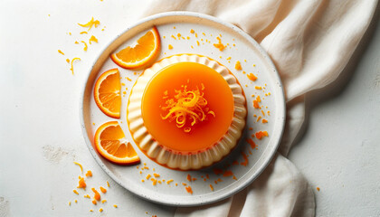 Citrus Elegance: Velvety Orange Pudding Delight
