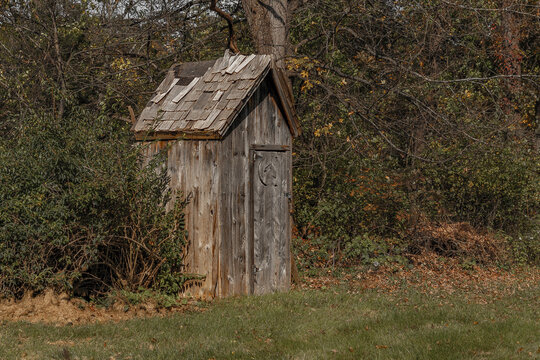 Abandoned outhouse in the Delaware Water Gap National Recreation Area