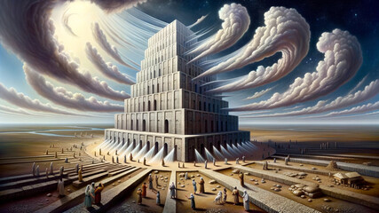 Unveiling the Tower of Babel: Ancient Architectural Marvels from the Book of Genesis in the Old Testament.