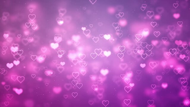Beautiful pink love heart abstract background