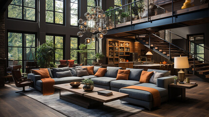 Urban loft with a modern industrial vibe