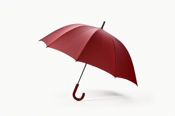 A red umbrella isolated on a white background