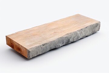 A block of stone isolated on a white background