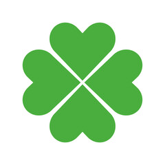 Four-leaf clover symbol. Good luck. Vector.