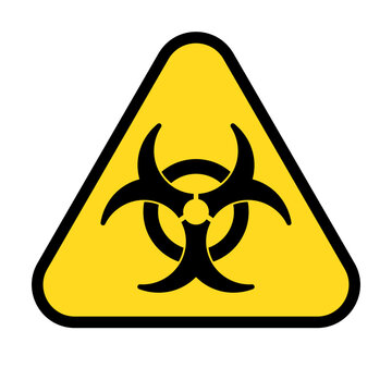 Triangular biohazard symbol. Biological Hazard. Vector.