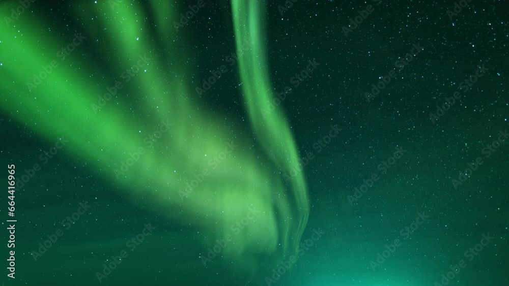 Wall mural galactic embrace aurora and starry sky loop