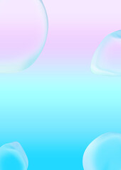 Pink And Blue Gradient Wallpaper With Bubbles