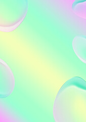 Green Gradient Wallpaper With Bubbles