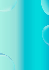 Cyan Gradient Wallpaper With Bubbles