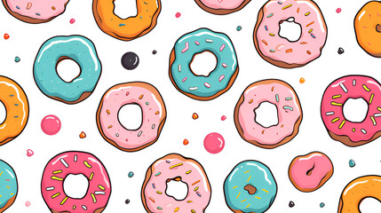 seamless pattern with doughnut | generative ai