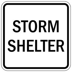 Emergency shelter in place direction sign