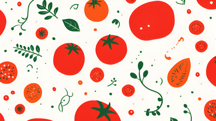 seamless pattern with tomatoes | generative ai