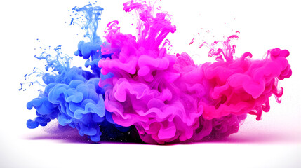 Fototapeta premium abstract liquid multicolor splash explosion on white background