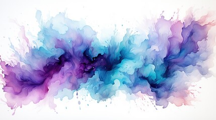 Fototapeta premium Isolated rainbow watercolor splash on white background 