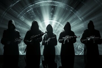 Ghostly shooting team, invisible in the dark, masters of stealth