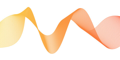 Dynamic abstract shapes and elements in the form of waves for modern design,Creative Gold Wave Lines Design elements. Wave of many glittering lines isolated on white background.Suitable for website.