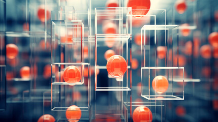 Abstract background with glass elements 