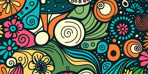 Naklejka premium Abstract doodle pattern background 