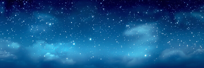 Obraz premium PANORAMA OF THE STARRY NIGHT SKY. HORIZONTAL IMAGE. image created by legal AI